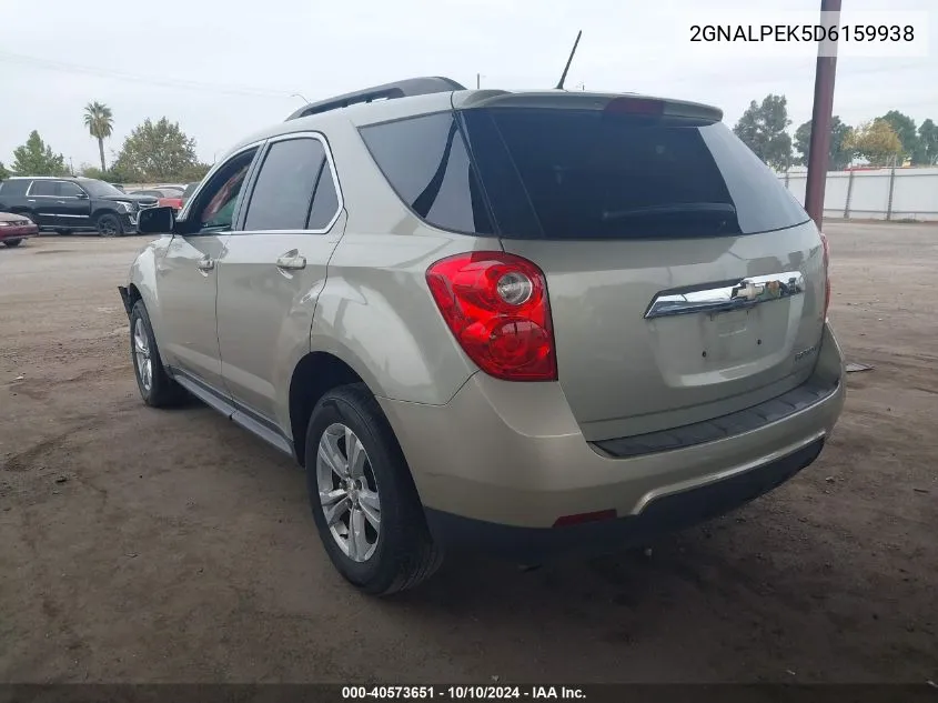 2013 Chevrolet Equinox 2Lt VIN: 2GNALPEK5D6159938 Lot: 40573651