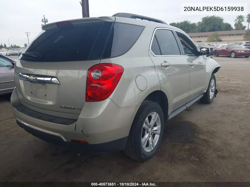 2013 Chevrolet Equinox 2Lt VIN: 2GNALPEK5D6159938 Lot: 40573651