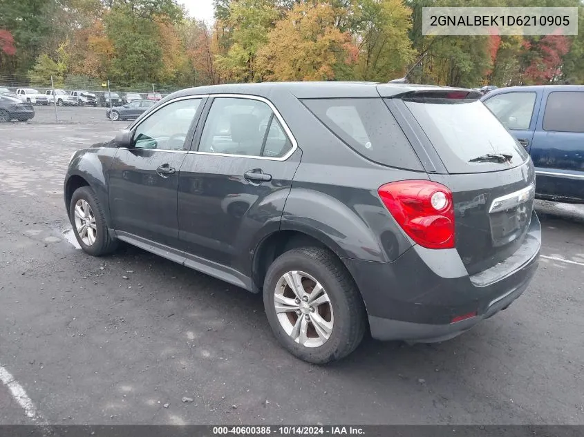 2GNALBEK1D6210905 2013 Chevrolet Equinox Ls