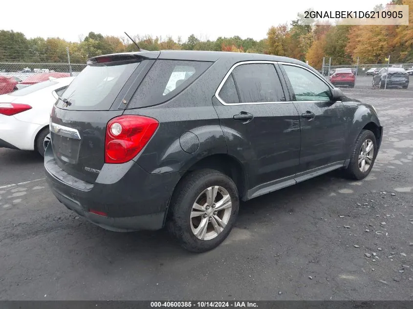 2GNALBEK1D6210905 2013 Chevrolet Equinox Ls