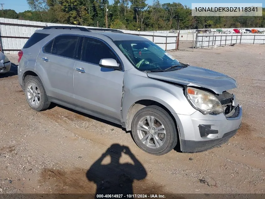 2013 Chevrolet Equinox 1Lt VIN: 1GNALDEK3DZ118341 Lot: 40614927