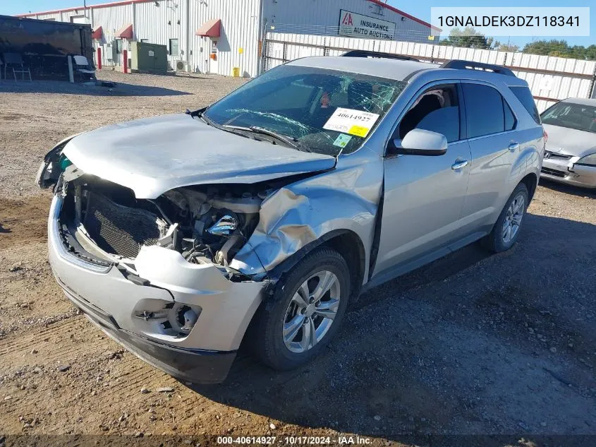 2013 Chevrolet Equinox 1Lt VIN: 1GNALDEK3DZ118341 Lot: 40614927