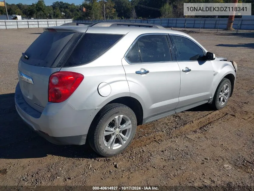 2013 Chevrolet Equinox 1Lt VIN: 1GNALDEK3DZ118341 Lot: 40614927