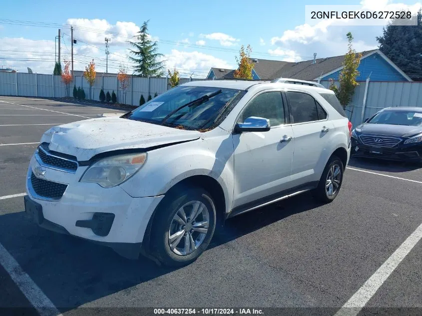 2013 Chevrolet Equinox Ltz VIN: 2GNFLGEK6D6272528 Lot: 40637254