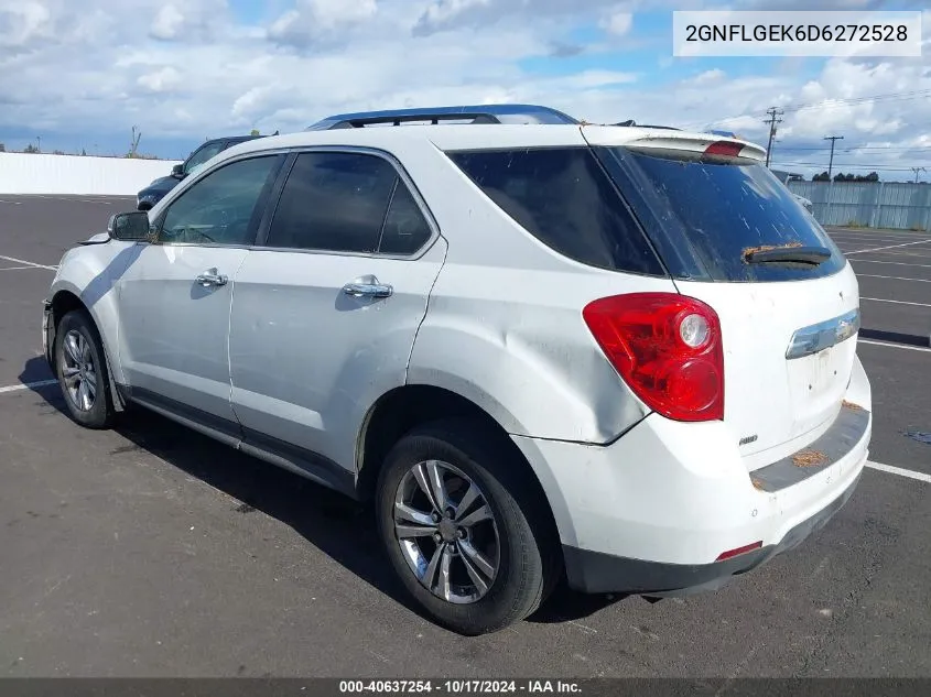 2013 Chevrolet Equinox Ltz VIN: 2GNFLGEK6D6272528 Lot: 40637254