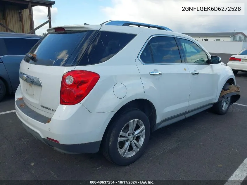 2013 Chevrolet Equinox Ltz VIN: 2GNFLGEK6D6272528 Lot: 40637254