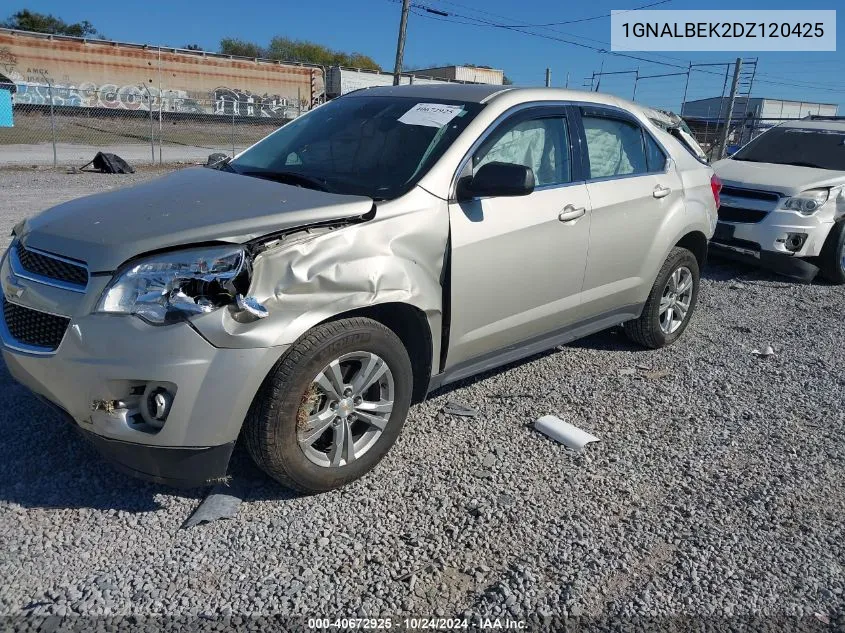 2013 Chevrolet Equinox Ls VIN: 1GNALBEK2DZ120425 Lot: 40672925