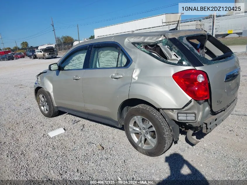 2013 Chevrolet Equinox Ls VIN: 1GNALBEK2DZ120425 Lot: 40672925