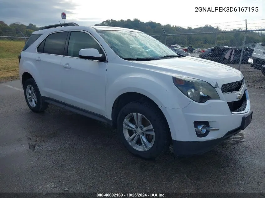 2013 Chevrolet Equinox 2Lt VIN: 2GNALPEK3D6167195 Lot: 40692169