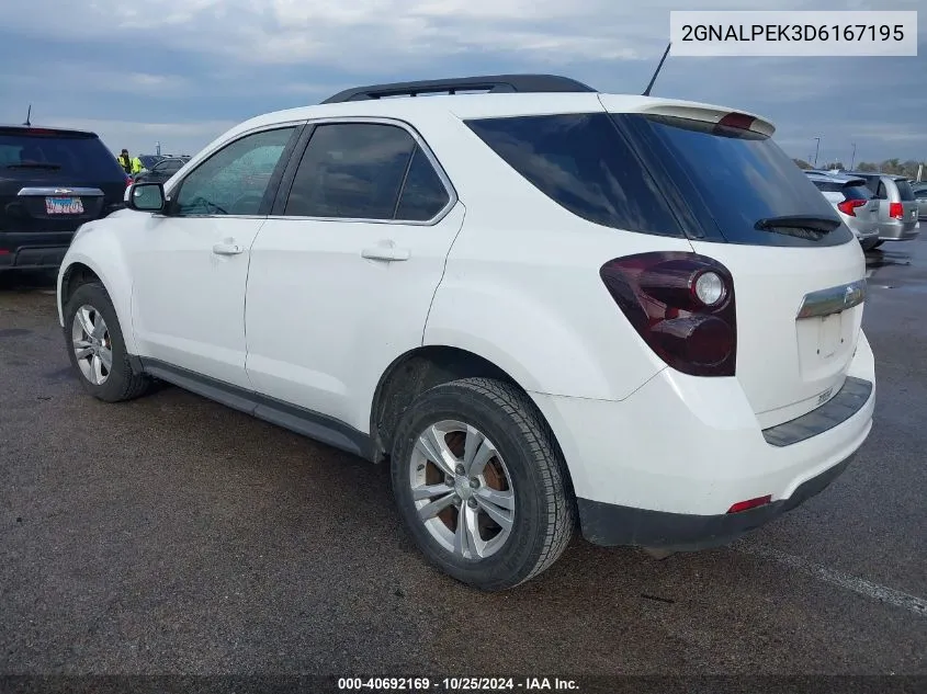 2013 Chevrolet Equinox 2Lt VIN: 2GNALPEK3D6167195 Lot: 40692169