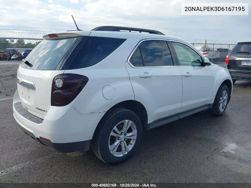 2013 Chevrolet Equinox 2Lt VIN: 2GNALPEK3D6167195 Lot: 40692169