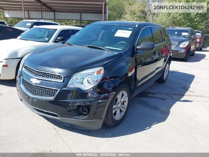 2013 Chevrolet Equinox Ls VIN: 2GNFLCEK1D6242989 Lot: 40706312