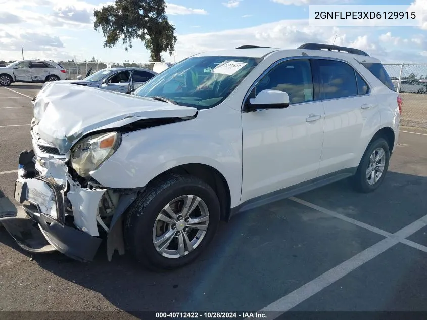 2013 Chevrolet Equinox 2Lt VIN: 2GNFLPE3XD6129915 Lot: 40712422