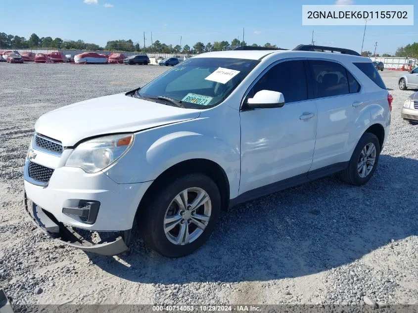 2013 Chevrolet Equinox 1Lt VIN: 2GNALDEK6D1155702 Lot: 40714053