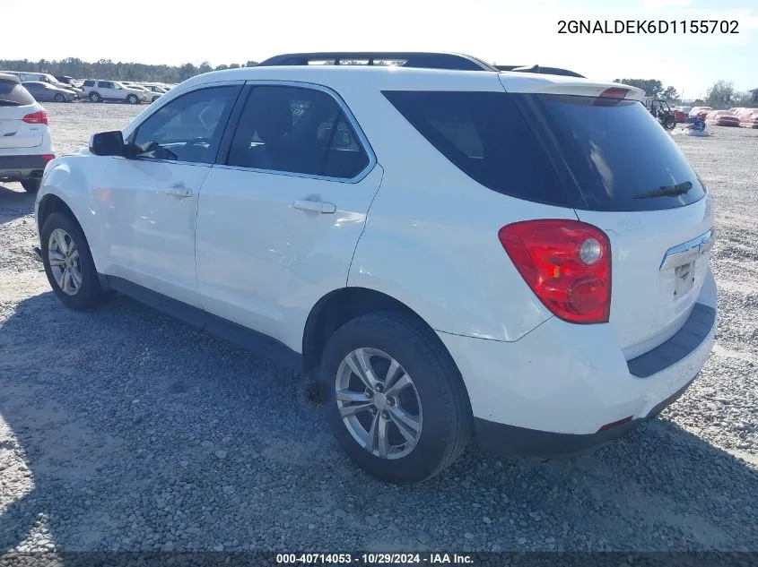 2013 Chevrolet Equinox 1Lt VIN: 2GNALDEK6D1155702 Lot: 40714053