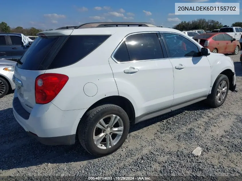 2013 Chevrolet Equinox 1Lt VIN: 2GNALDEK6D1155702 Lot: 40714053