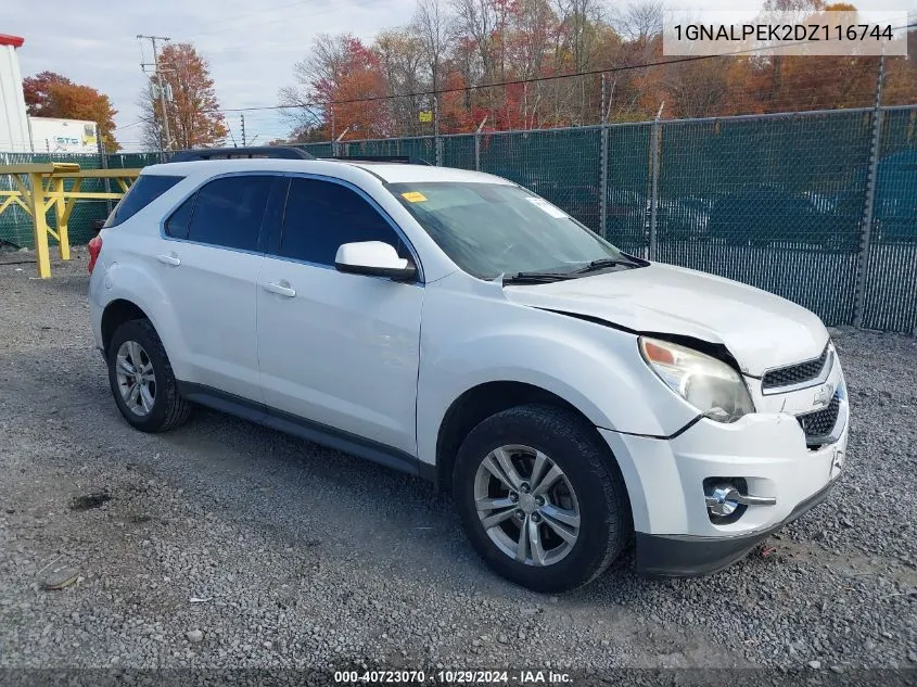 2013 Chevrolet Equinox 2Lt VIN: 1GNALPEK2DZ116744 Lot: 40723070