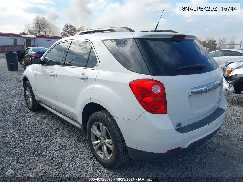 2013 Chevrolet Equinox 2Lt VIN: 1GNALPEK2DZ116744 Lot: 40723070