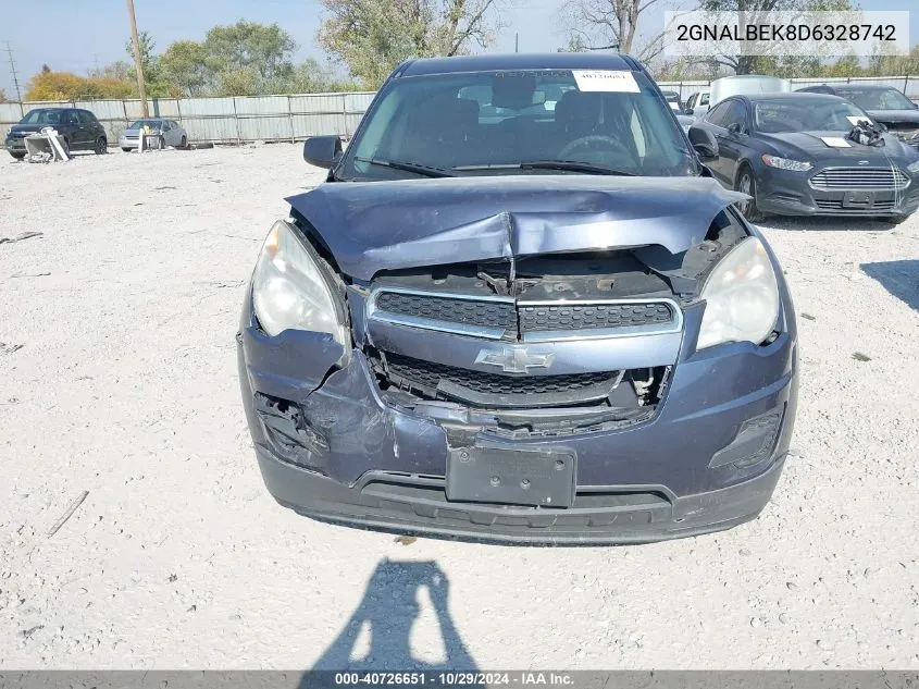 2013 Chevrolet Equinox Ls VIN: 2GNALBEK8D6328742 Lot: 40726651