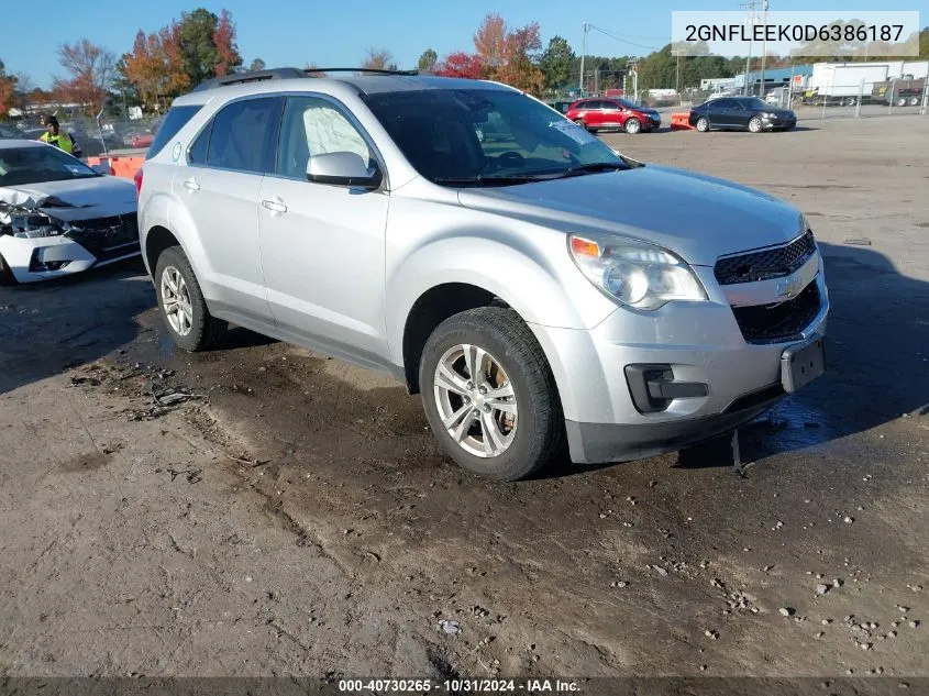 2013 Chevrolet Equinox 1Lt VIN: 2GNFLEEK0D6386187 Lot: 40730265