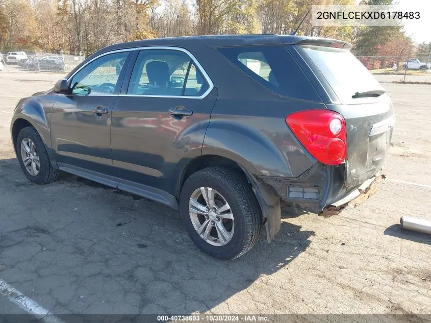 2013 Chevrolet Equinox Ls VIN: 2GNFLCEKXD6178483 Lot: 40738693