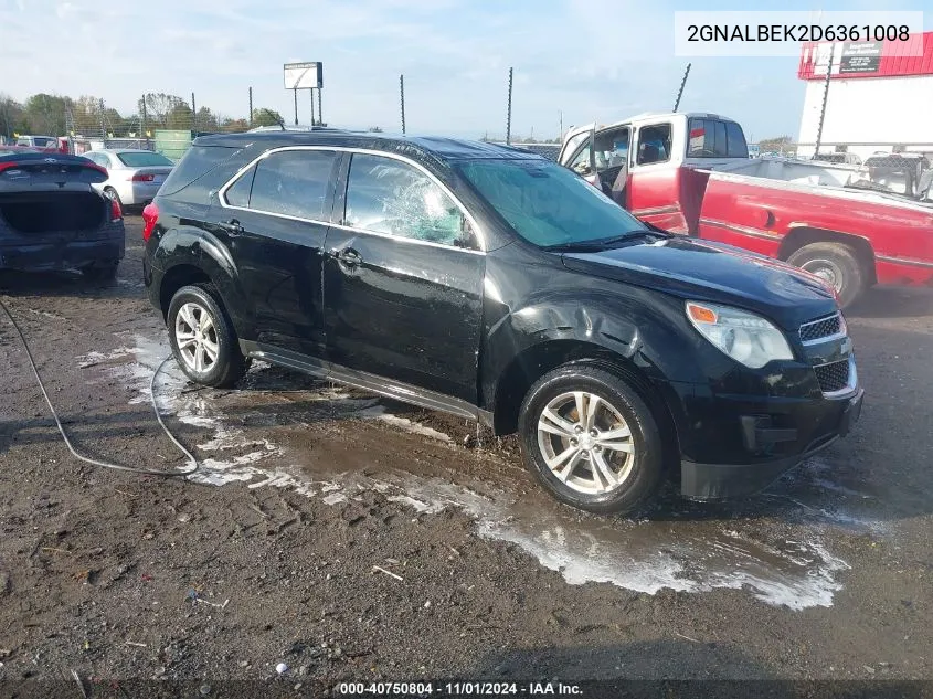 2013 Chevrolet Equinox Ls VIN: 2GNALBEK2D6361008 Lot: 40750804