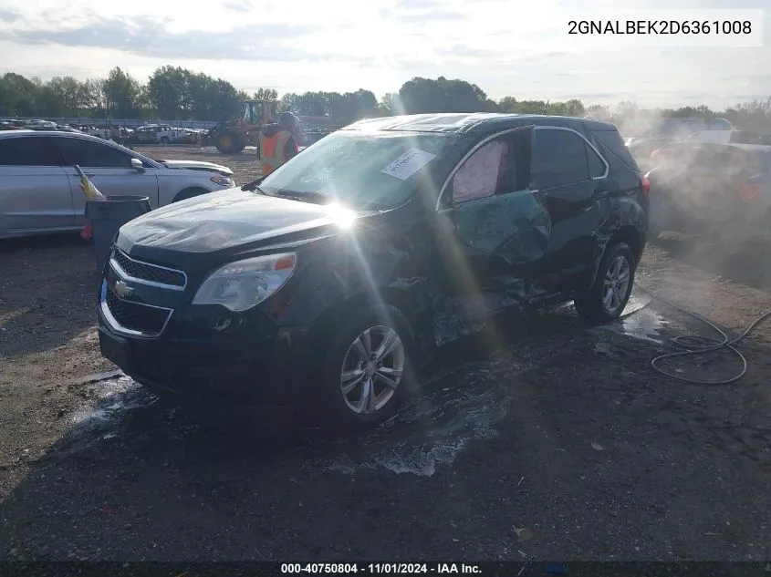 2013 Chevrolet Equinox Ls VIN: 2GNALBEK2D6361008 Lot: 40750804