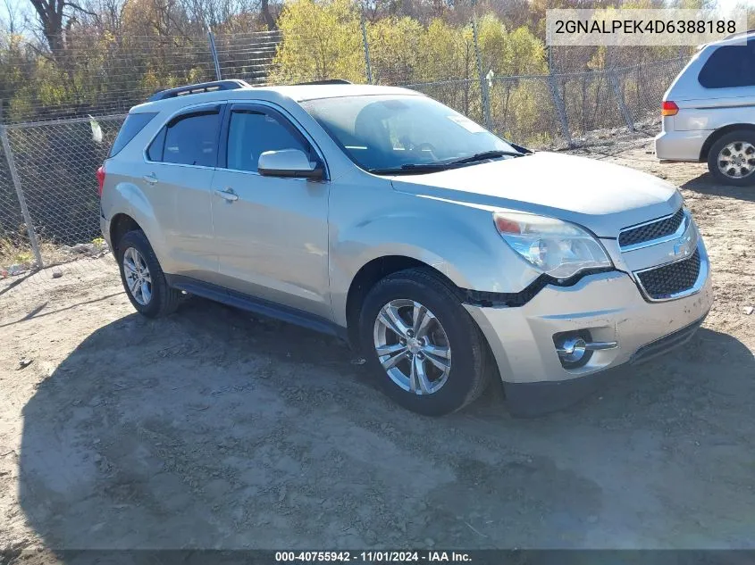 2013 Chevrolet Equinox 2Lt VIN: 2GNALPEK4D6388188 Lot: 40755942