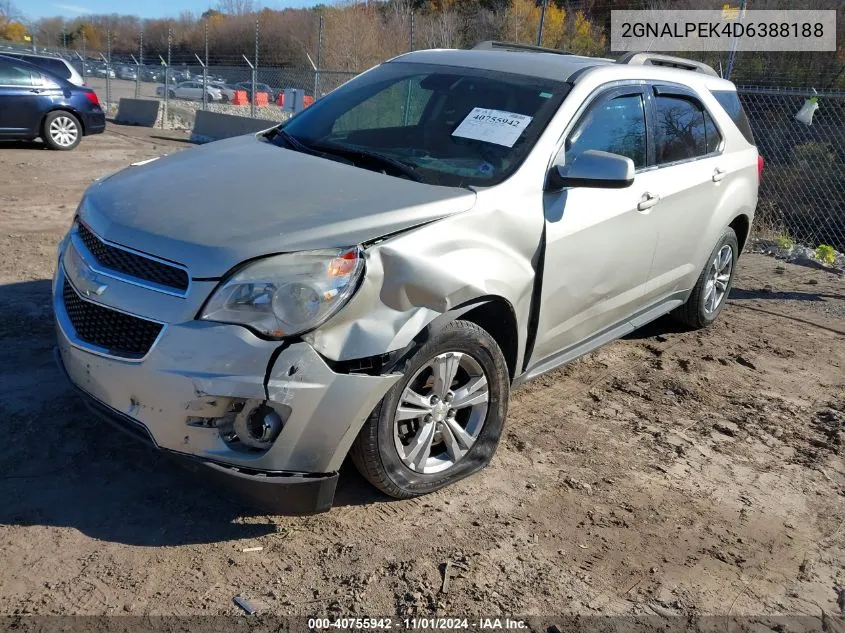 2013 Chevrolet Equinox 2Lt VIN: 2GNALPEK4D6388188 Lot: 40755942