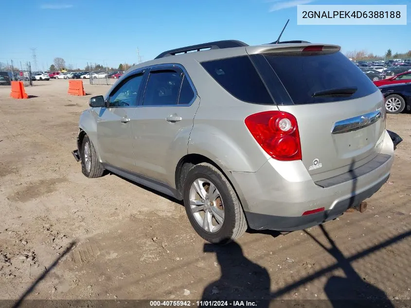 2013 Chevrolet Equinox 2Lt VIN: 2GNALPEK4D6388188 Lot: 40755942