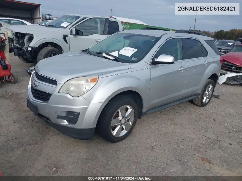 2013 Chevrolet Equinox Lt VIN: 2GNALDEK8D6182421 Lot: 40761017