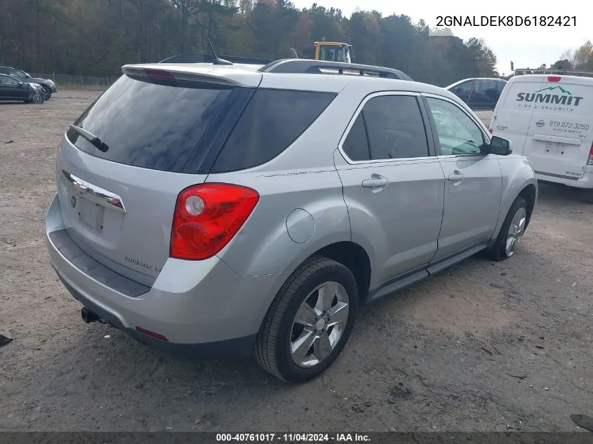 2013 Chevrolet Equinox Lt VIN: 2GNALDEK8D6182421 Lot: 40761017