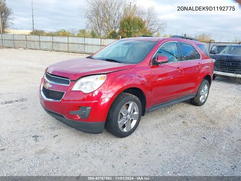 2013 Chevrolet Equinox 1Lt VIN: 2GNALDEK9D1192775 Lot: 40767893