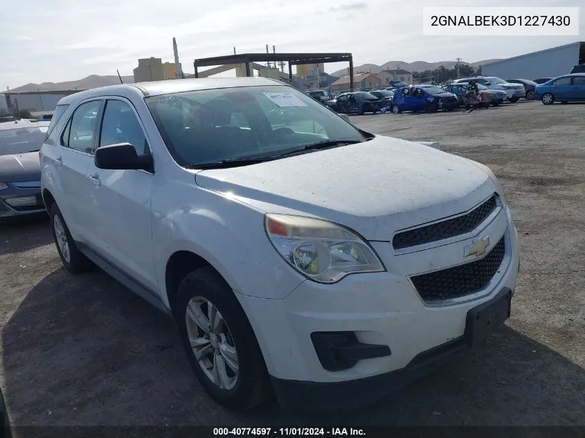 2013 Chevrolet Equinox Ls VIN: 2GNALBEK3D1227430 Lot: 40774597