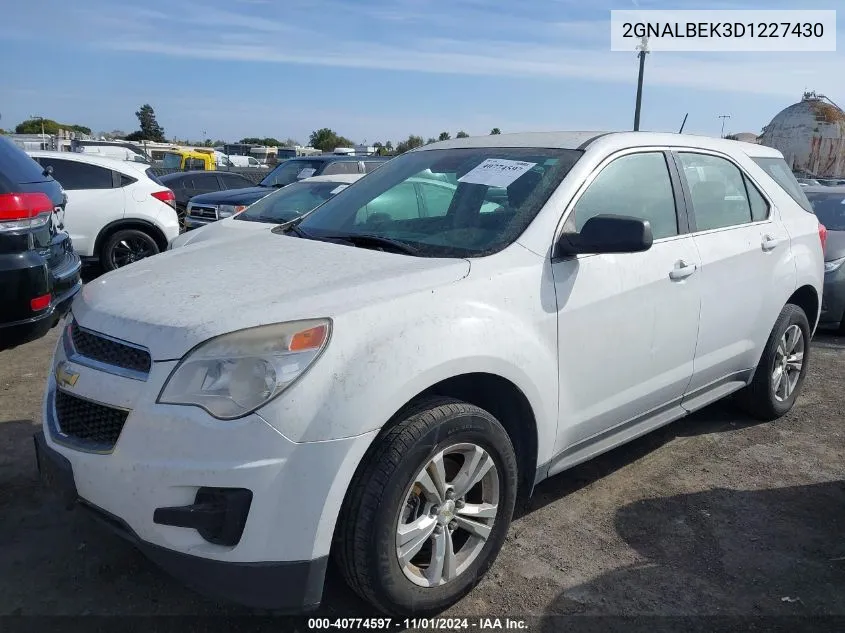 2013 Chevrolet Equinox Ls VIN: 2GNALBEK3D1227430 Lot: 40774597