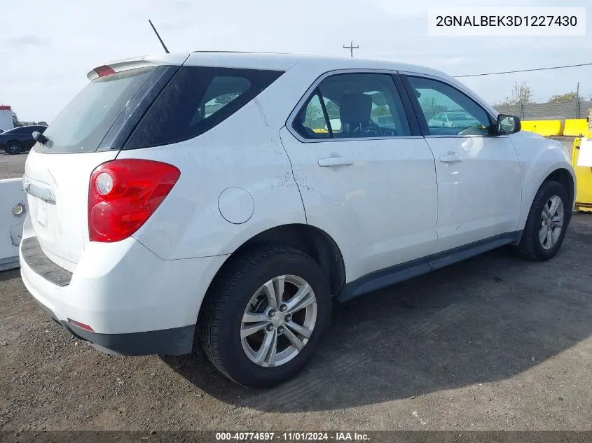 2013 Chevrolet Equinox Ls VIN: 2GNALBEK3D1227430 Lot: 40774597