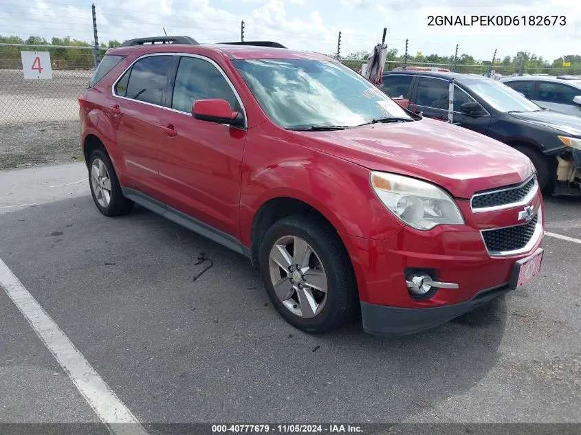 2013 Chevrolet Equinox 2Lt VIN: 2GNALPEK0D6182673 Lot: 40777679