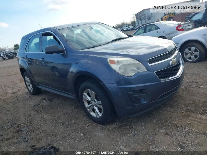 2013 Chevrolet Equinox Ls VIN: 2GNFLCEK0D6145864 Lot: 40784807