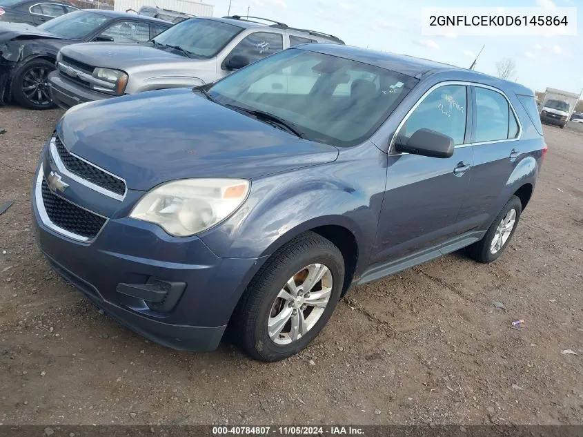 2013 Chevrolet Equinox Ls VIN: 2GNFLCEK0D6145864 Lot: 40784807