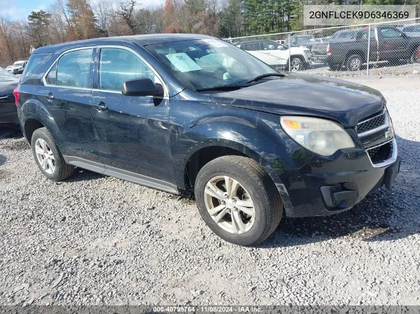 2013 Chevrolet Equinox Ls VIN: 2GNFLCEK9D6346369 Lot: 40799764