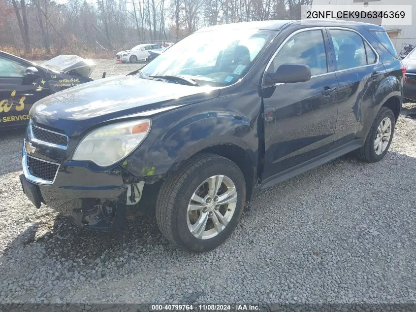 2013 Chevrolet Equinox Ls VIN: 2GNFLCEK9D6346369 Lot: 40799764