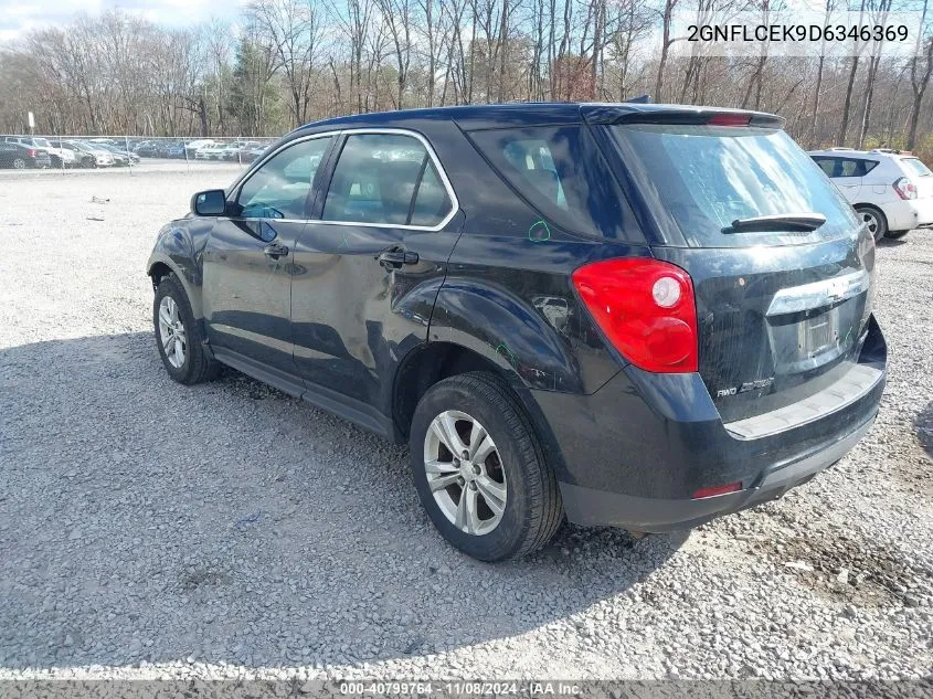 2013 Chevrolet Equinox Ls VIN: 2GNFLCEK9D6346369 Lot: 40799764