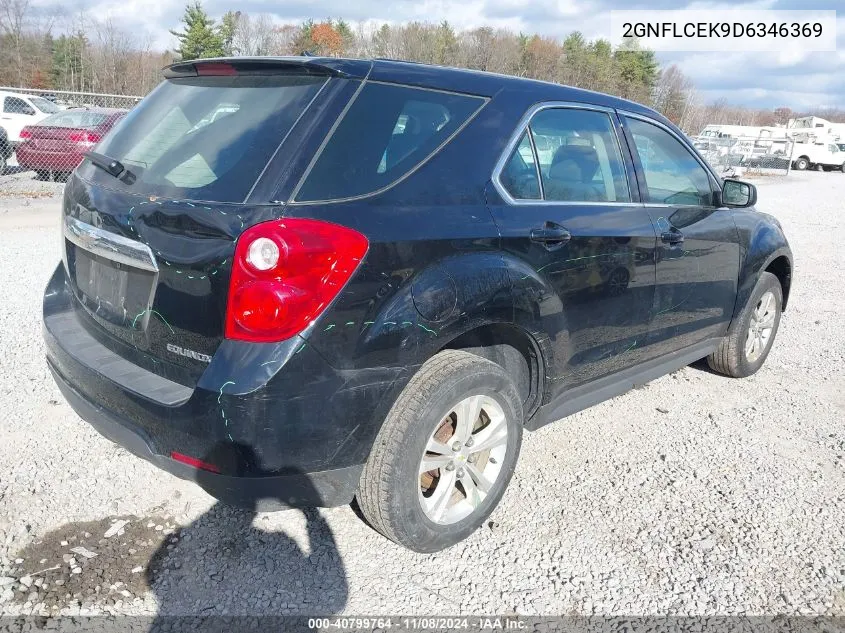 2013 Chevrolet Equinox Ls VIN: 2GNFLCEK9D6346369 Lot: 40799764