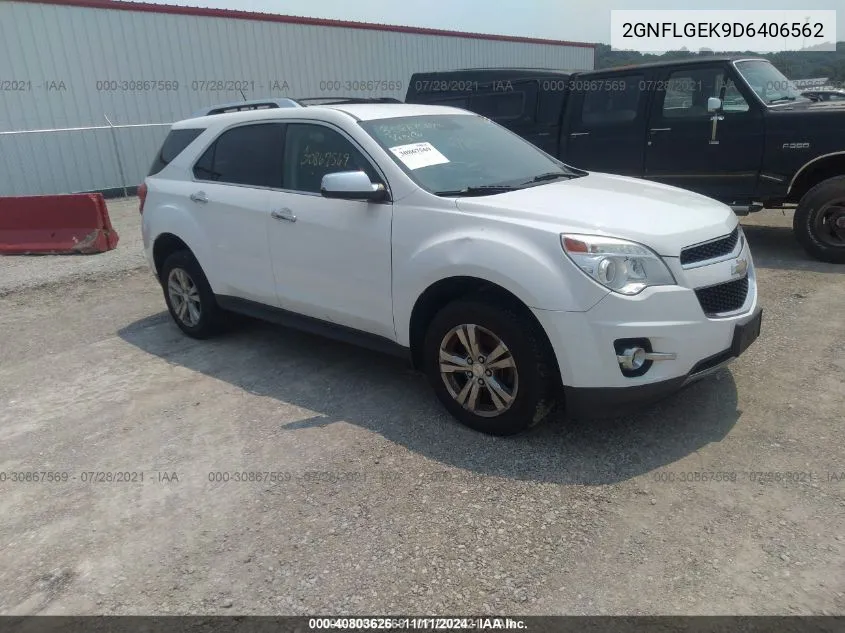 2013 Chevrolet Equinox Ltz VIN: 2GNFLGEK9D6406562 Lot: 40803626