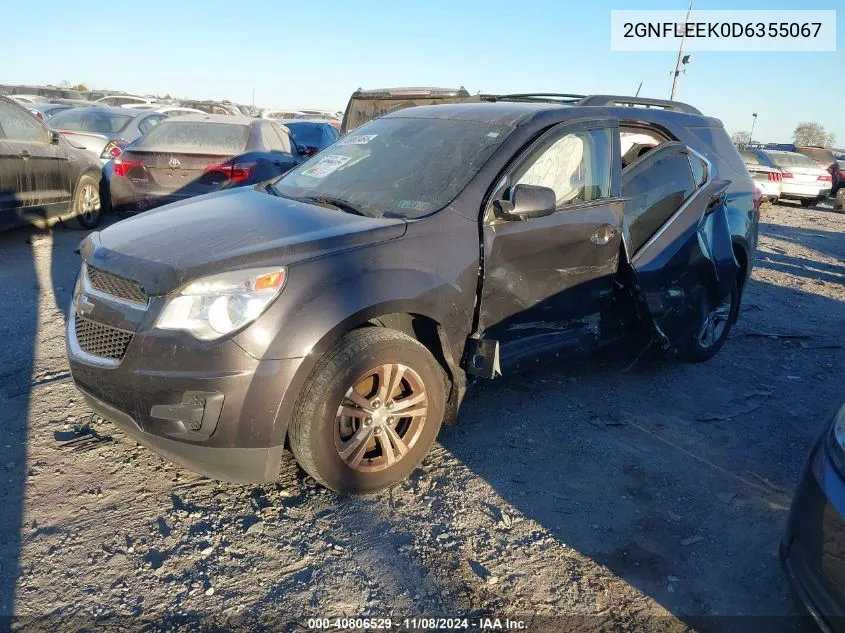 2013 Chevrolet Equinox 1Lt VIN: 2GNFLEEK0D6355067 Lot: 40806529