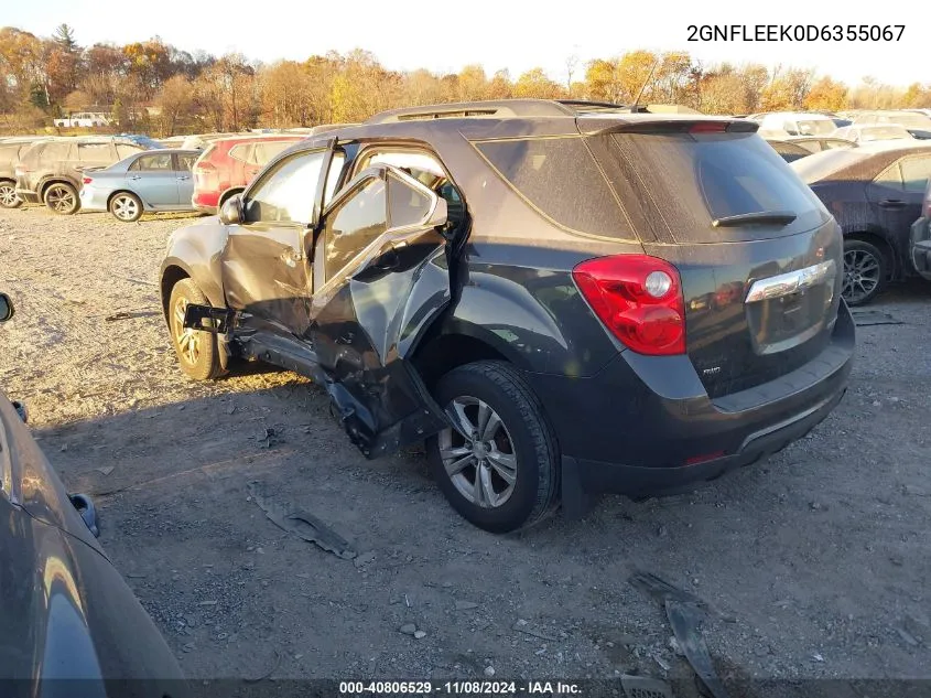 2013 Chevrolet Equinox 1Lt VIN: 2GNFLEEK0D6355067 Lot: 40806529