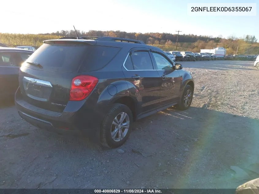 2013 Chevrolet Equinox 1Lt VIN: 2GNFLEEK0D6355067 Lot: 40806529