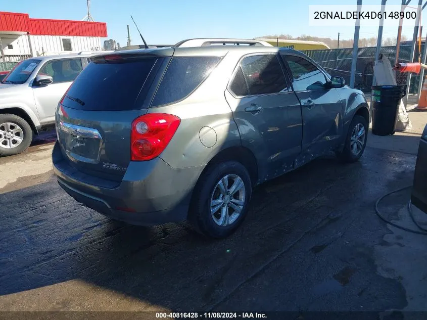 2013 Chevrolet Equinox 1Lt VIN: 2GNALDEK4D6148900 Lot: 40816428