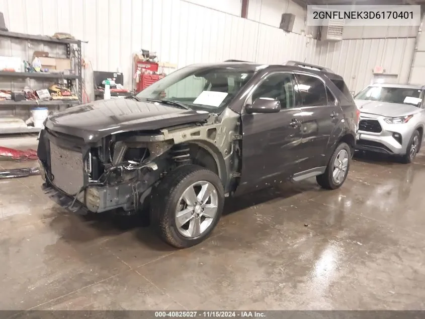 2013 Chevrolet Equinox 2Lt VIN: 2GNFLNEK3D6170401 Lot: 40825027