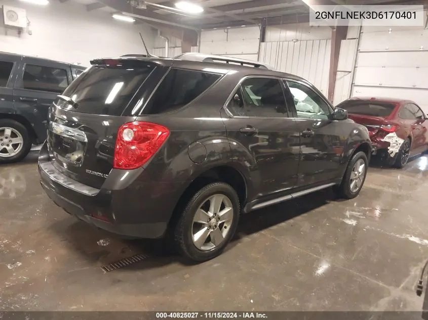 2013 Chevrolet Equinox 2Lt VIN: 2GNFLNEK3D6170401 Lot: 40825027